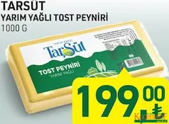 TARIM KREDİ TARSÜT YARIM YAĞLI TOST PEYNİRİ 1000 G TARIM KREDİ TARSÜT YARIM YAĞLI TOST PEYNİRİ 1000 G